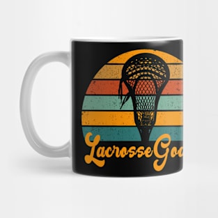 Vintage Lacrosse Goalie Retro Sunset Mug